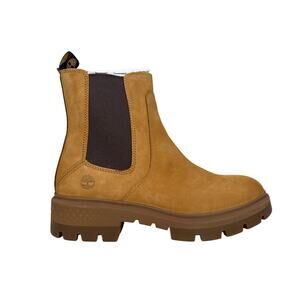 Timberland Cortina Valley Chelsea Boots Womens 9.5 Wheat Nubuck Lug Sole Pull-On